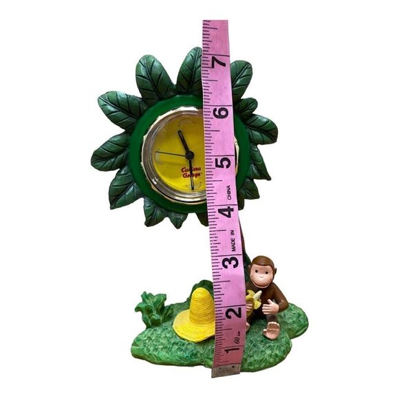 Curious George Palm Tree 7 Inch Clock HMCO Banana Clock Needs Battery - Picture 7 of 7
